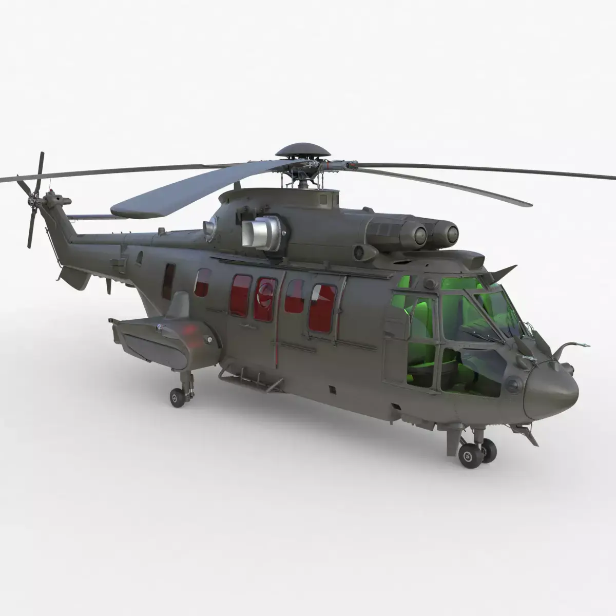 Eurocopter EC 725 3ds max Vray 3D model