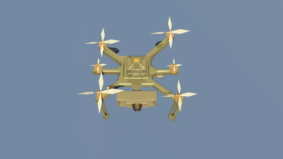 drone low poly for games Low-poly 3D model
