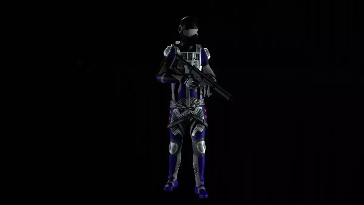 Robot Soldier - Assault Soldier Low-poly 3D model 29