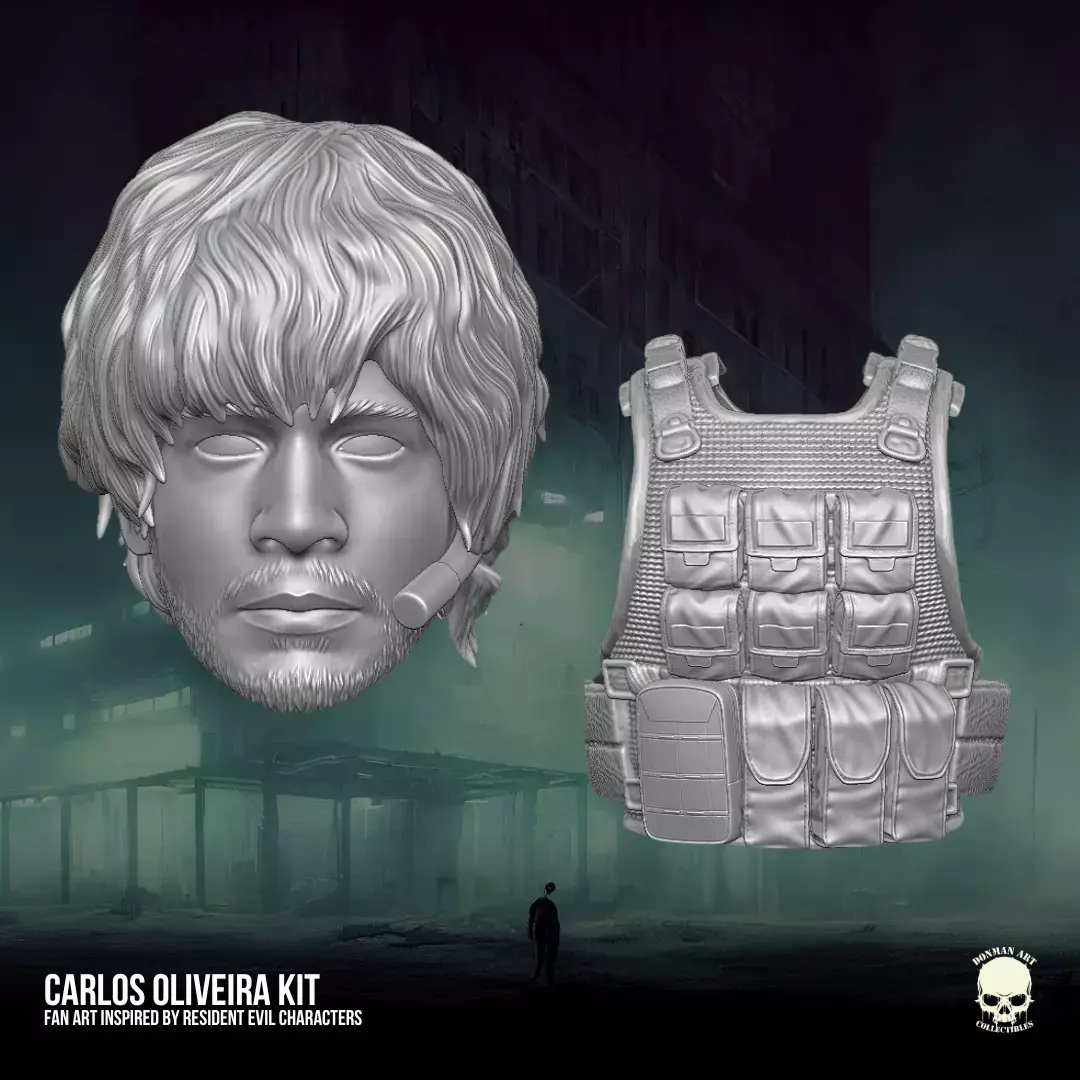 Carlos Oliveira Resident Evil Fan Art 3D File For Action Figures 3D print model
