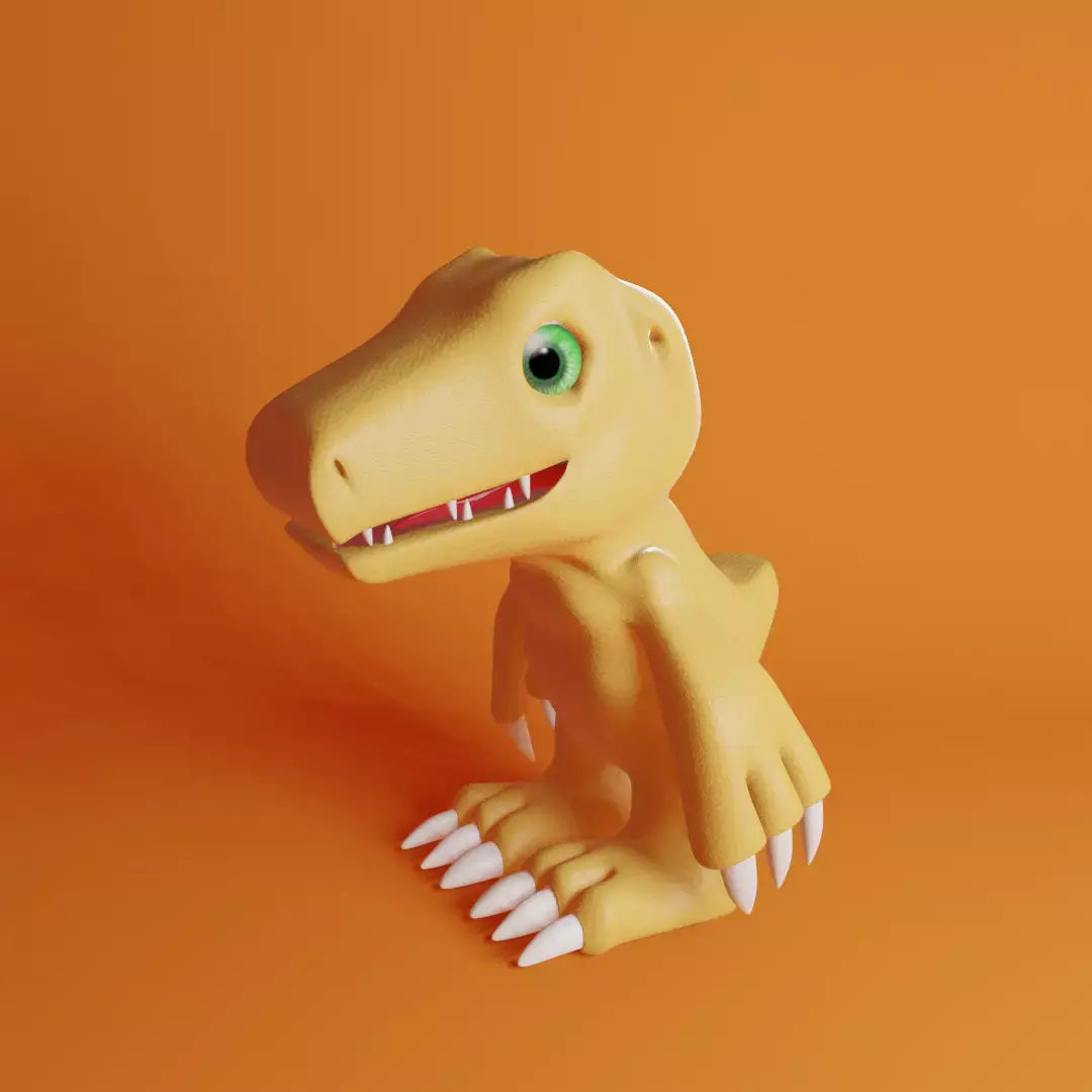 Agumon in 3D model 3D model