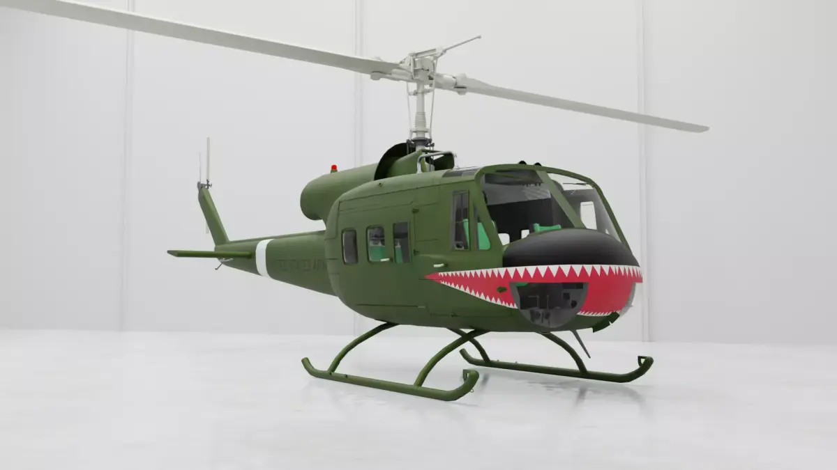 Huey Helicopter 3D model