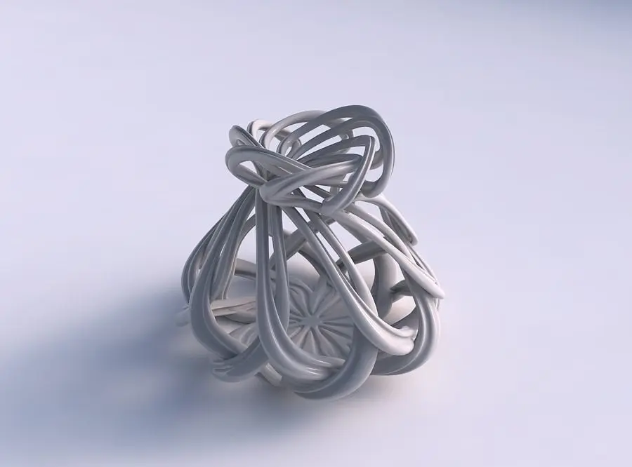 Vase wide creeper twisted with extruded lines and squeezed to... 3D print model order