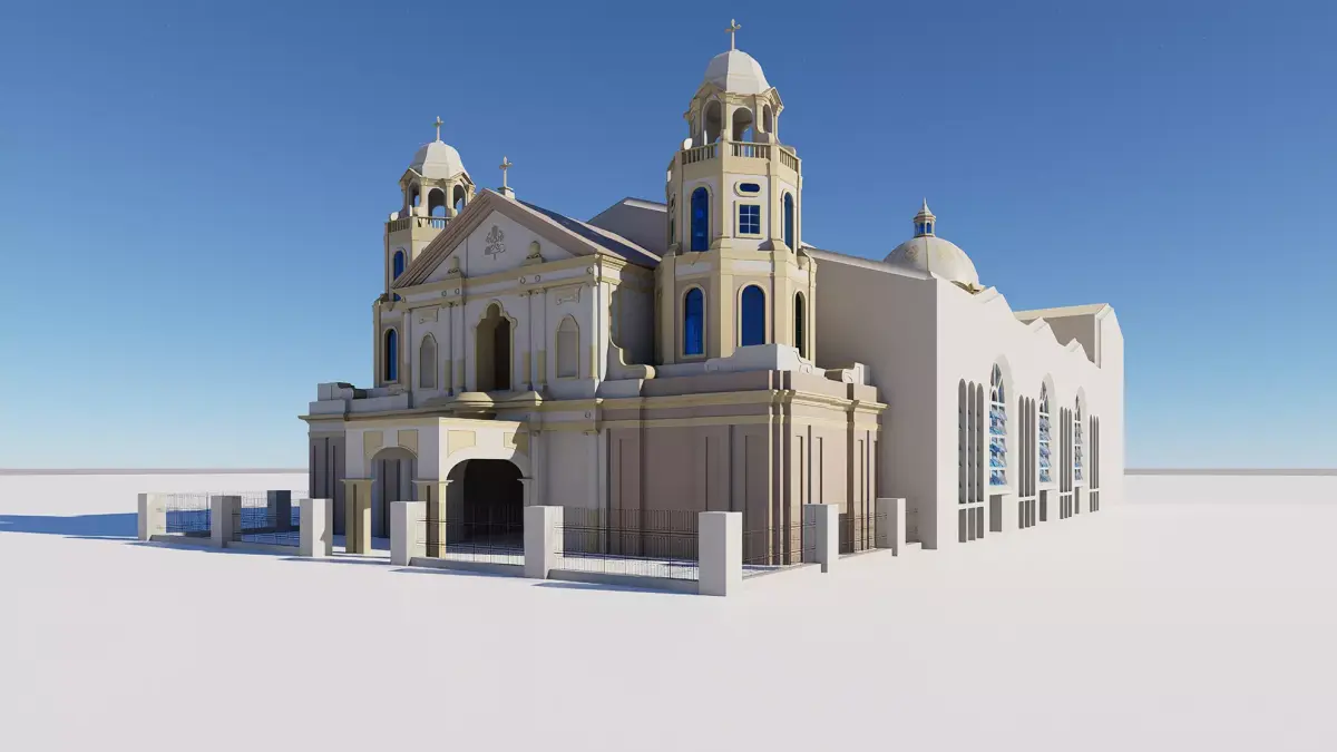 Quiapo Church 3D Model Low-poly 3D model