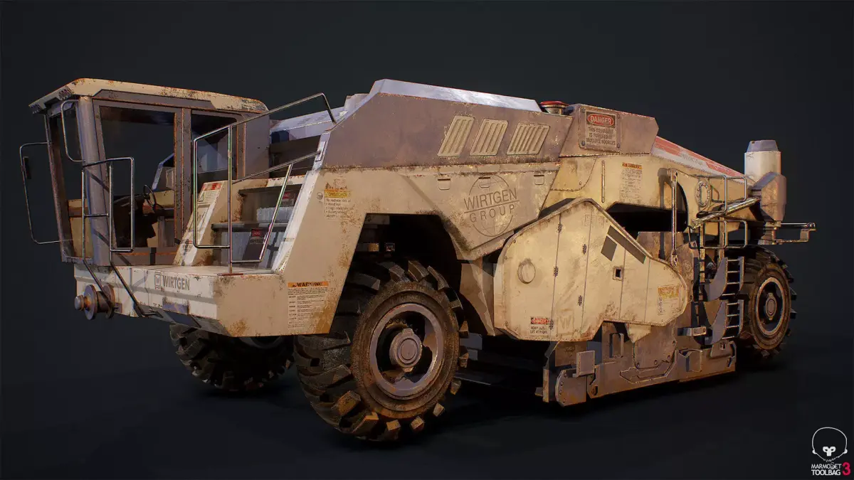 Wirtgen 200 Game Ready PBR Vehicle Low-poly 3D model