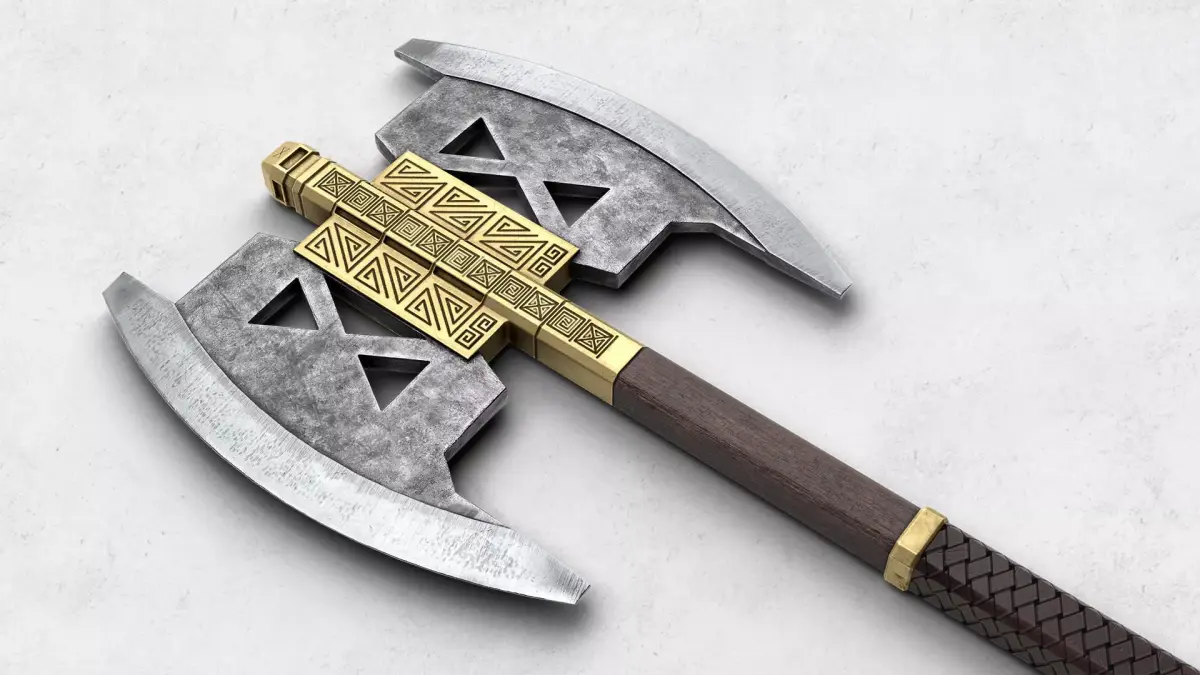 Gimli Battle Axe - Lord of the Rings Low-poly 3D model