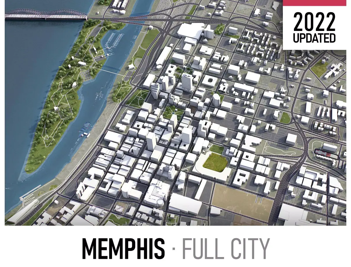 Memphis Low-poly 3D model