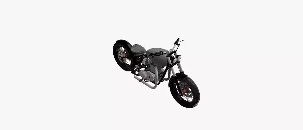 Classic Bobber Motorcycle 3D Model 3D print model