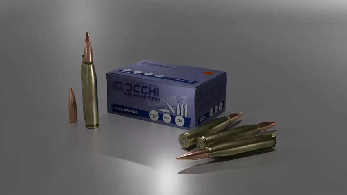 408 Chey Tac Ammo and Ammobox 3D model