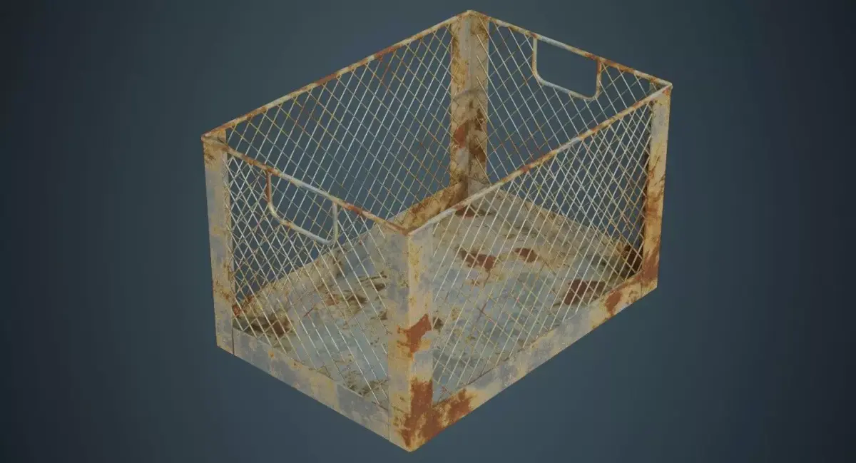 Crate 2B Low-poly 3D model