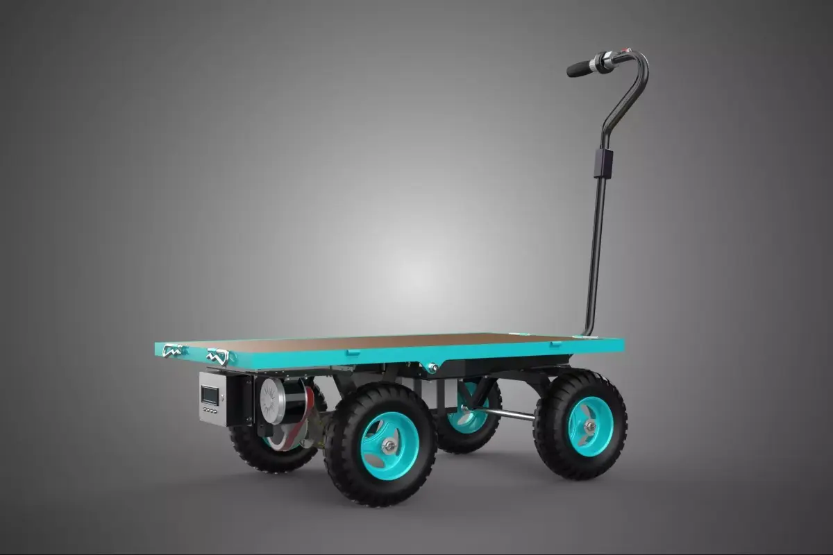 ELECTRIC FLATBED PLATFORM TROLLEY UTILITY CART WAGON TRUCK DOLLY 3D model