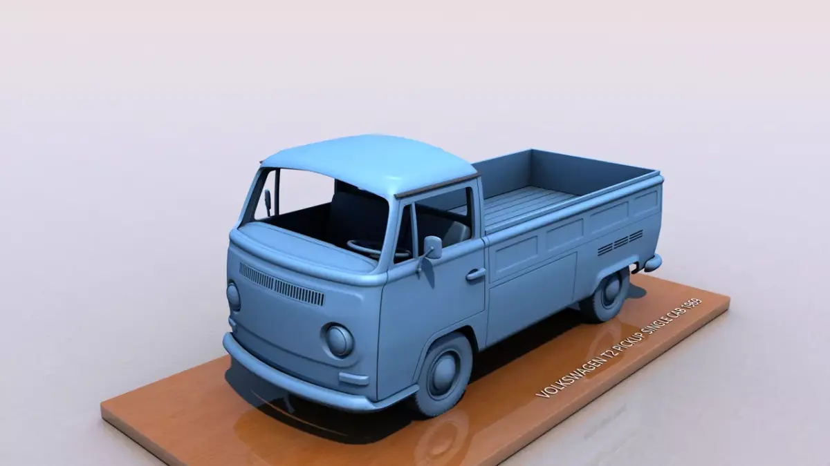 VOLKSWAGEN SINGLE CABINE TYPE 2 - 1969 3D print model