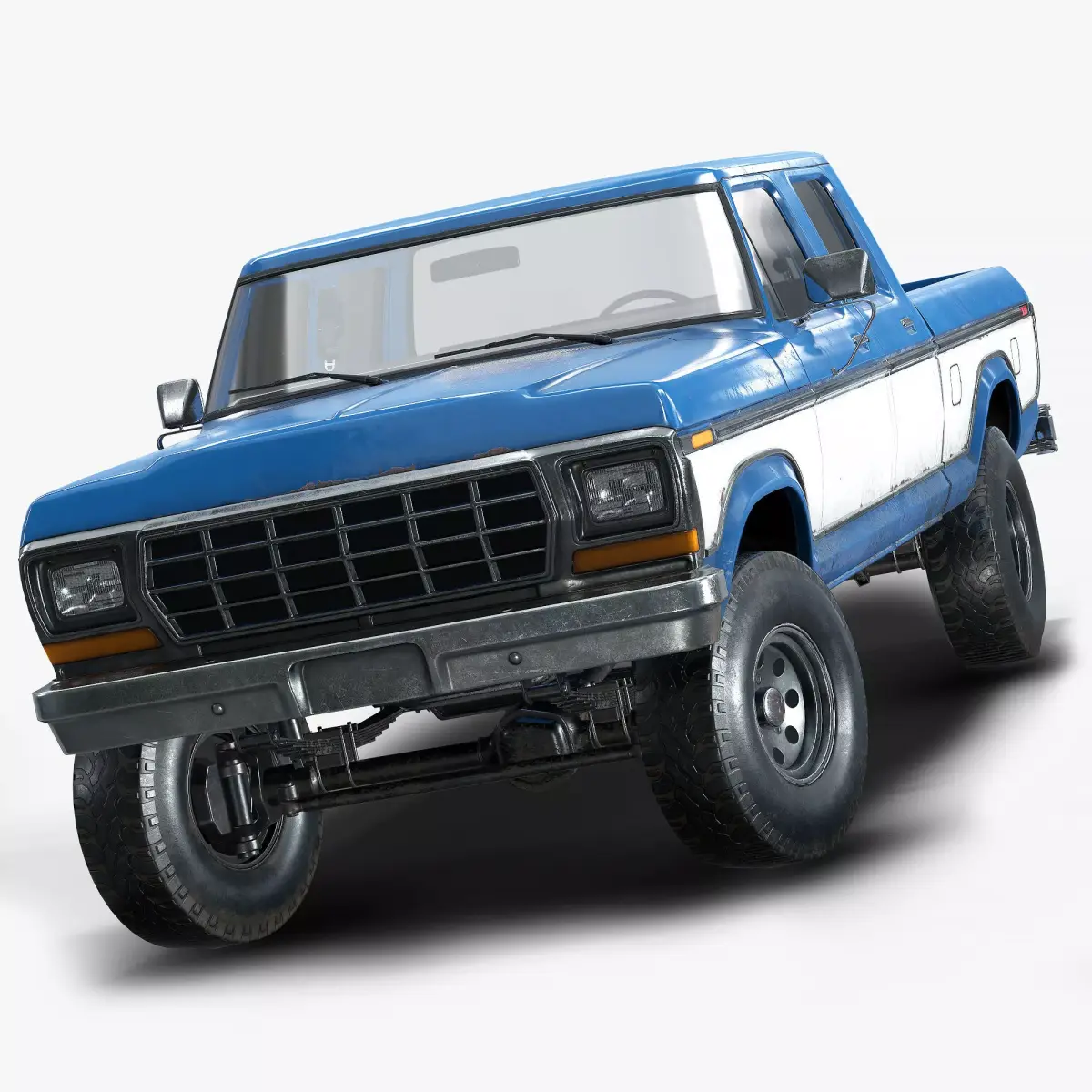 Pickup Truck Low Poly  Low-poly 3D model