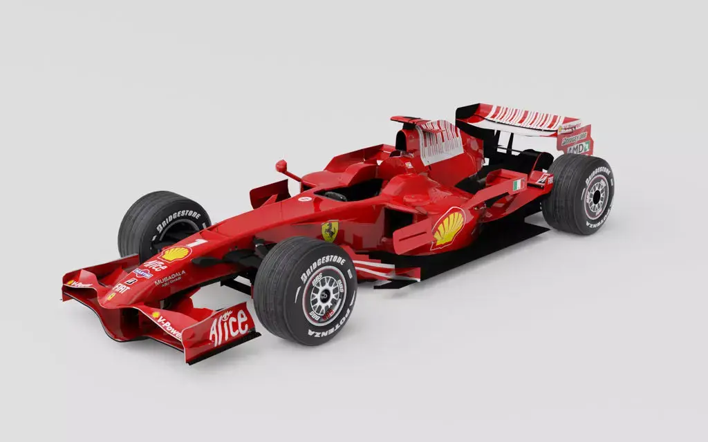 Ferrari 2008 Season F2008 F1 Car Free low-poly 3D model