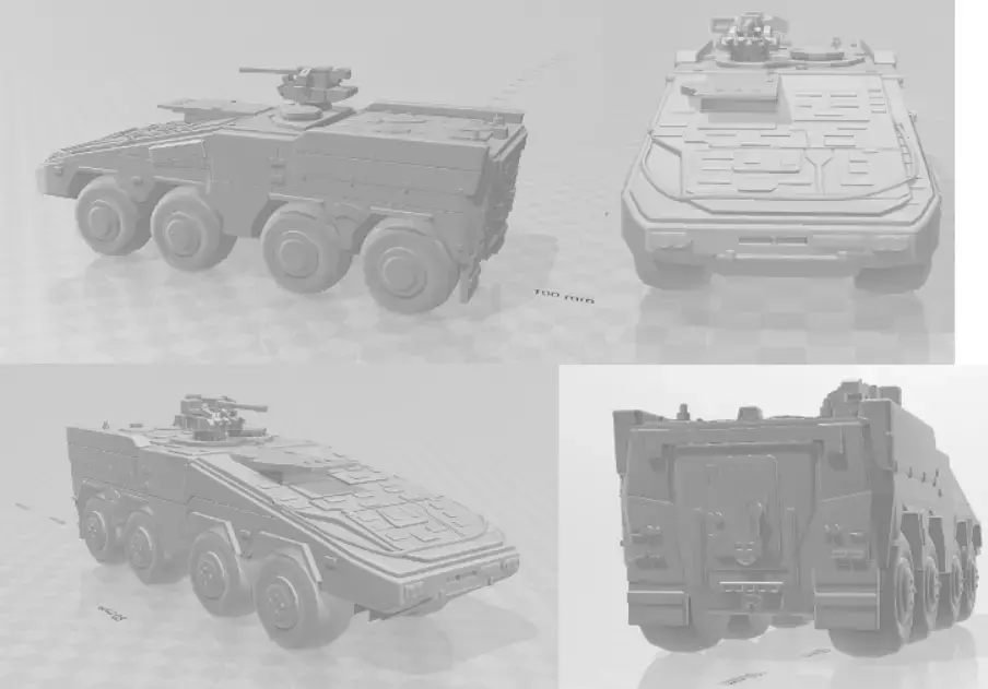 Military Vehicle GTK Boxer  3D print model