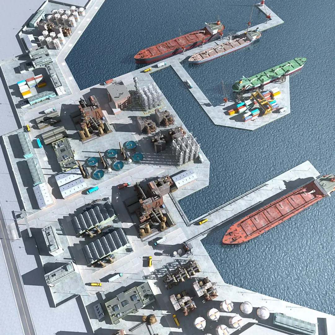 Mega HD Port_Harbour collection 3D model