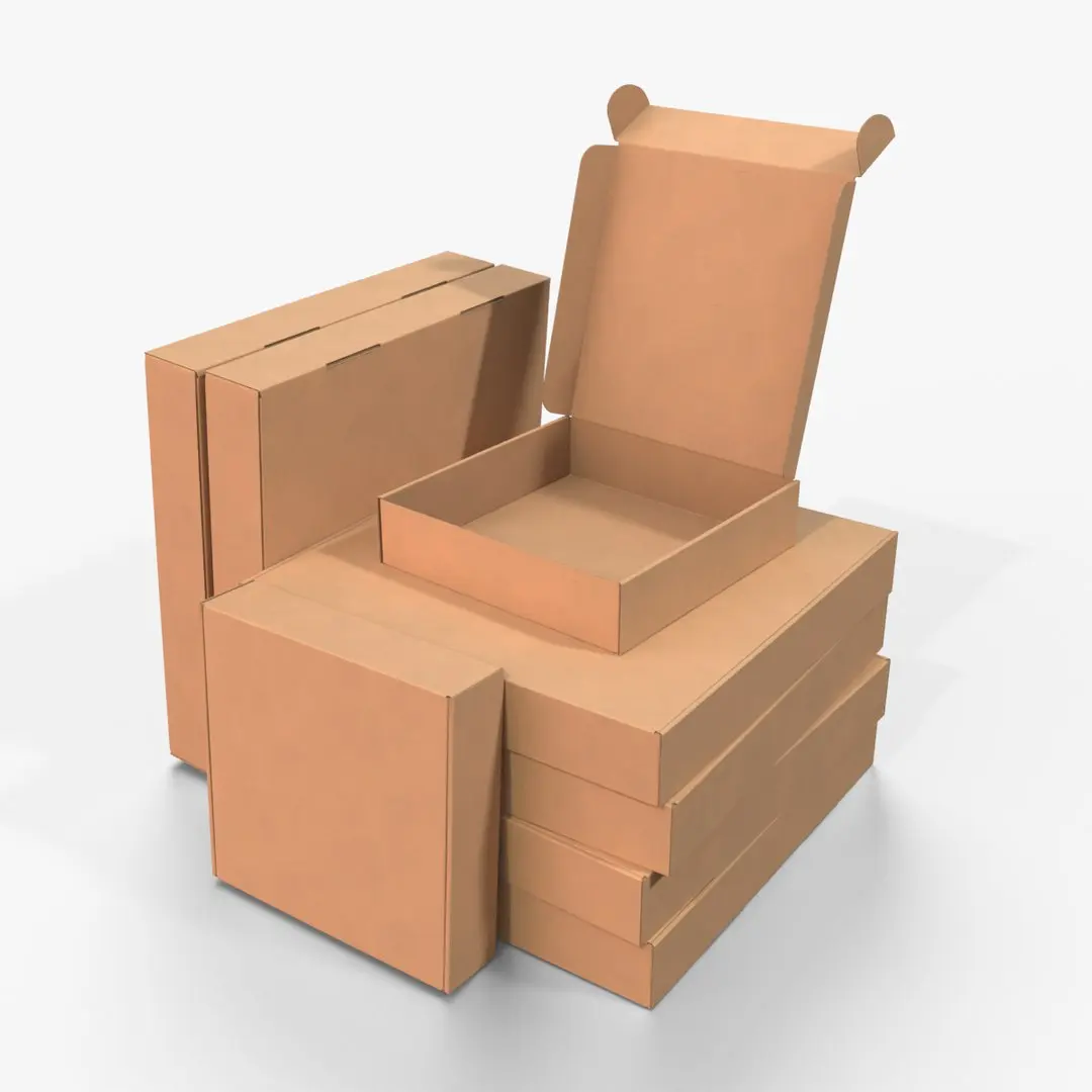 Mailer Boxes - Low Profile Set 3D model