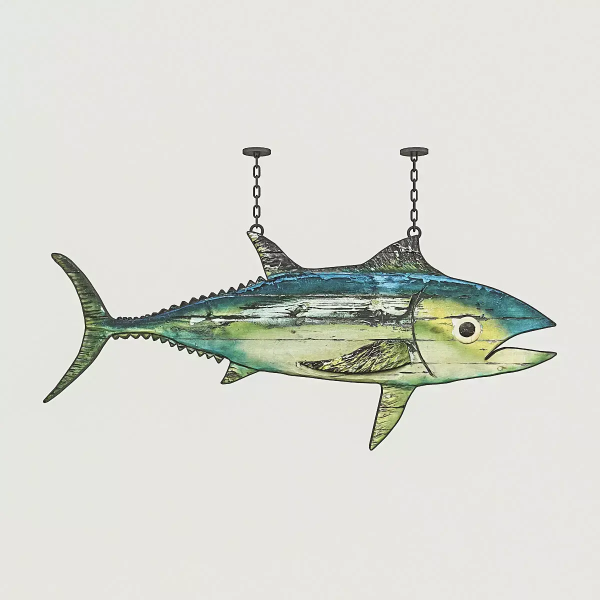 Fish Restaurant Sign 02 Low-poly 3D model