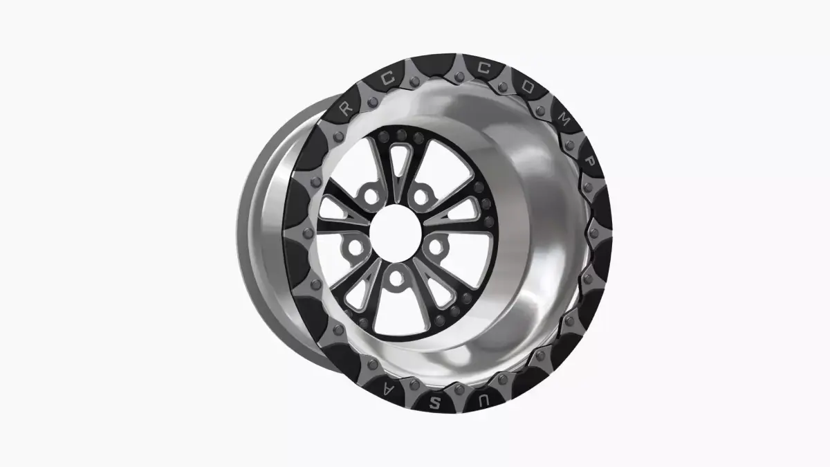 RC Components Torx rear wheel heathen beadlock Low-poly 3D model