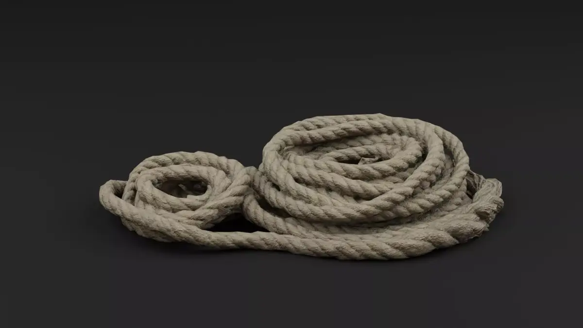 Bundled Rope Coils Low-poly 3D model