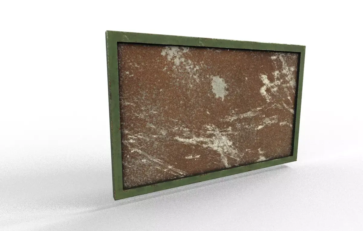 Bulletin board Low-poly 3D model