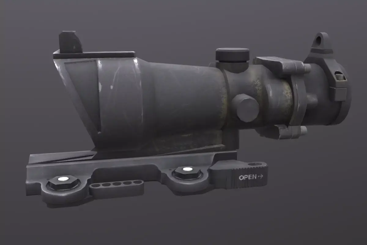 Rifle Scope ACOG Low-poly 3D model
