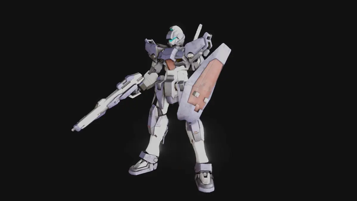 Sparrow Basic Type Gundam Low-poly 3D model