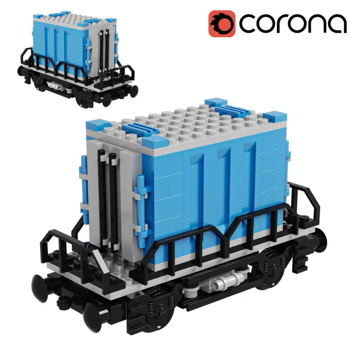Train Lego Container 3D model