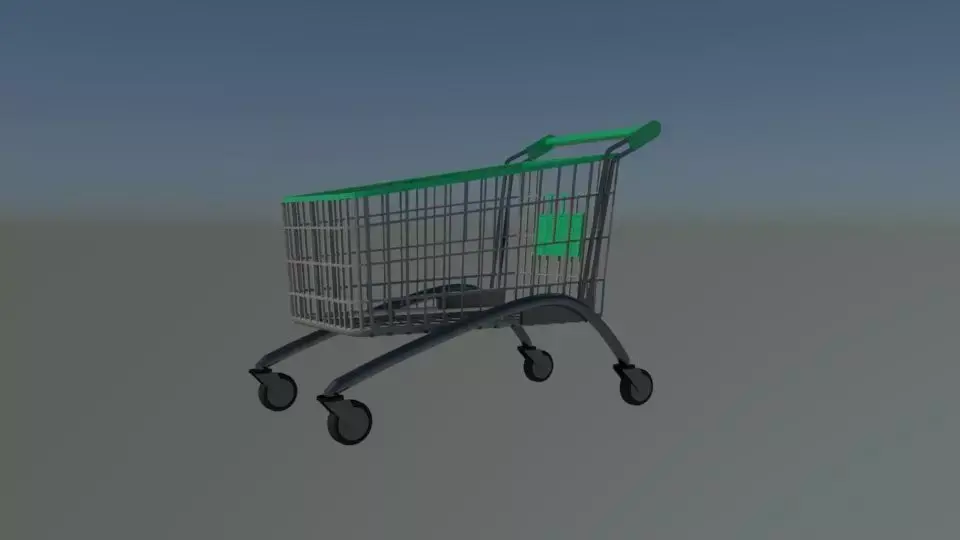 Shopping cart trolly Free 3D model