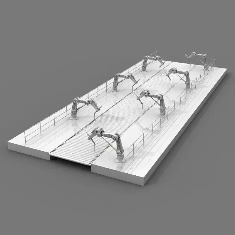 Robotic Assembly Line 3D model