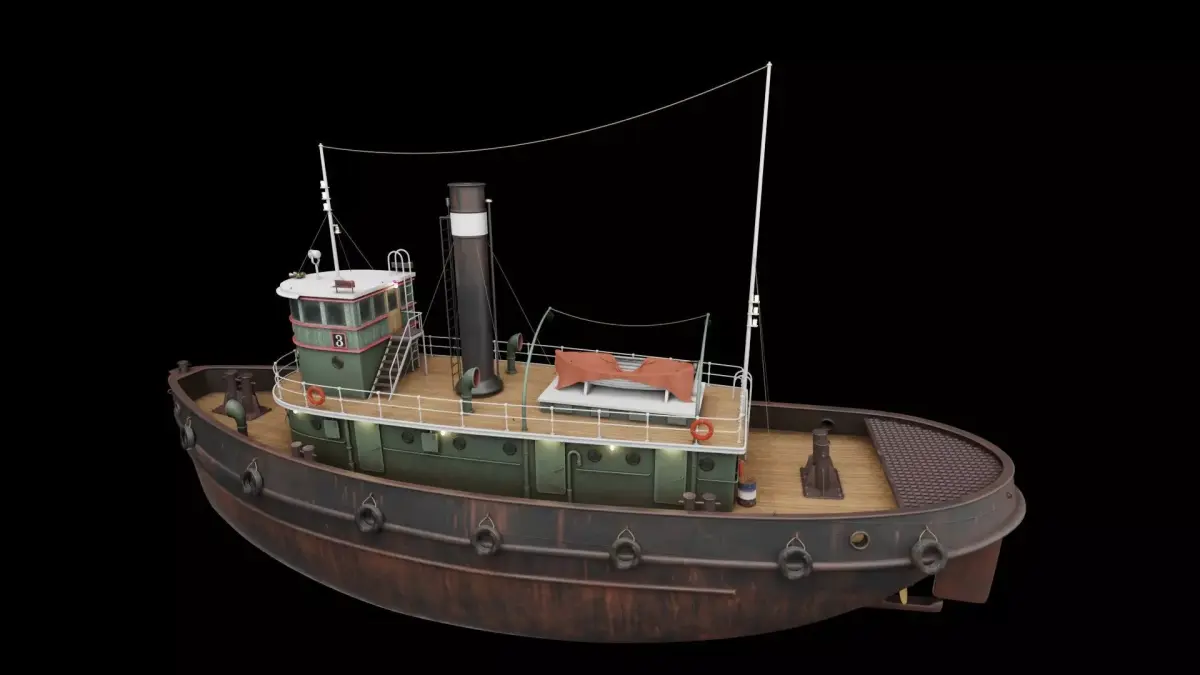 TUG HARBOUR 3D model