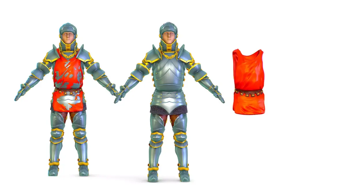Subdivision 3D Men The Heavy Knight Low-poly 3D model purchase