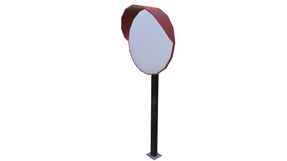 Convex Mirror Low-poly 3D model