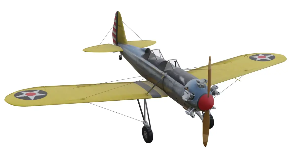 Ryan PT-22 Recruit Low-poly 3D model