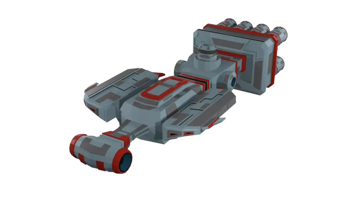 Low-poly spaceship Low-poly 3D model purchase