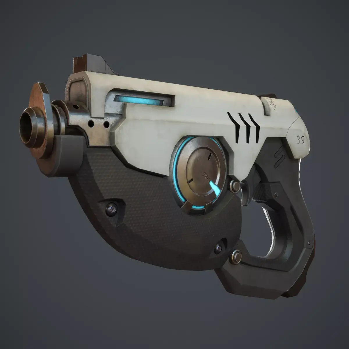 Tracer Gun From Overwatch Low-poly 3D model