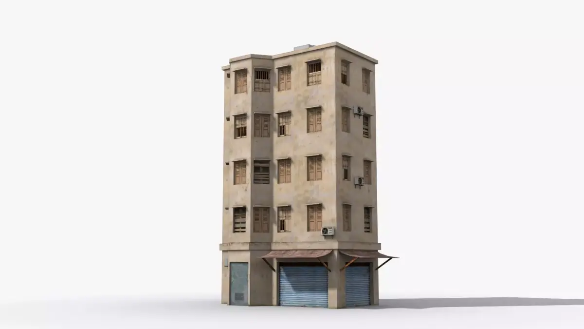 Arab Middle East Building x30 Low-poly 3D model