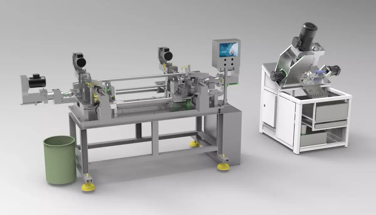 Round product drilling and chamfering machine 3D model