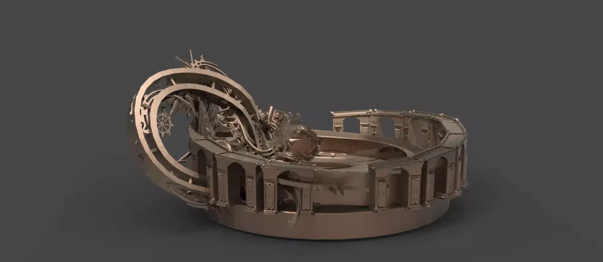 Art deco illusionist Garden 2 3D model