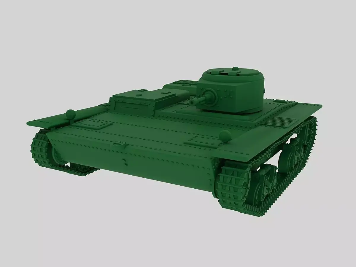Soviet light tank T38 1937 3D print model