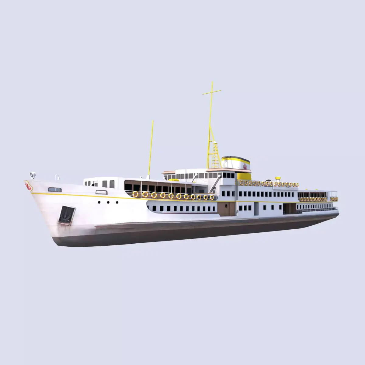 Istanbul Vapuru Cityline Ferry Low-poly 3D model