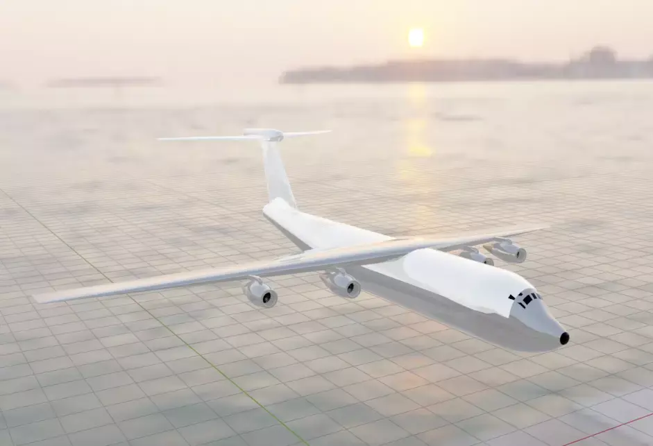 Fictional Military Cargo Plane C-141A Inspired series Low-poly 3D model