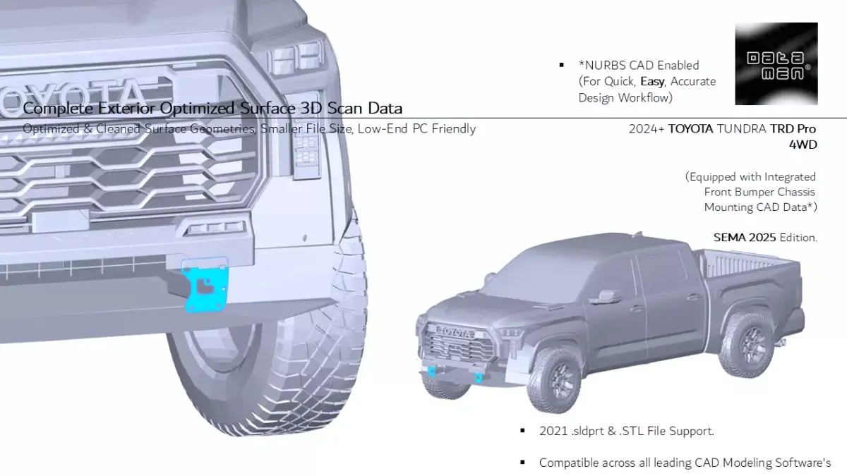 2024 2025 TOYOTA Tundra TRD Pro 3D Scan Front Chassis Mounts 3D model