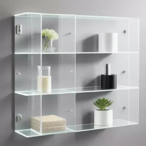 Furniture Shelving Units Floating Low-poly 3D model