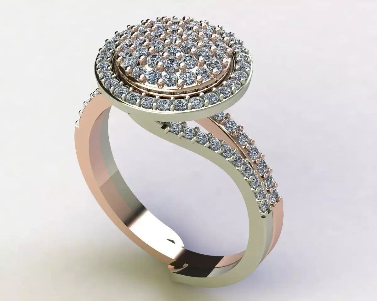 rings modular design or two parts that separated and reattached 3D print model