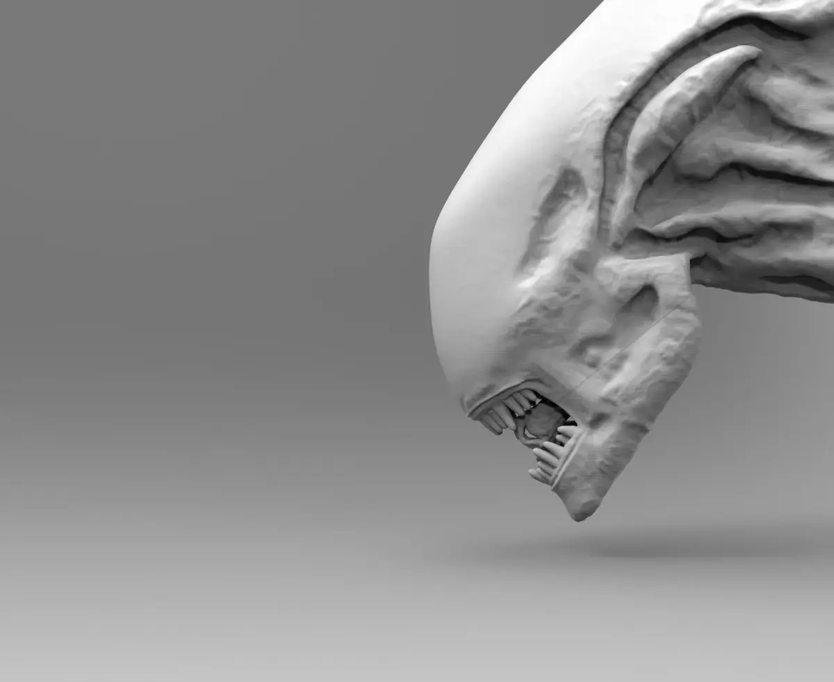Alien Xenomorph Head Inner Mouth Inside Accessory   3D print model purchase