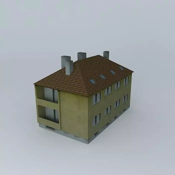 Older residential building Caprag 1 Free 3D model