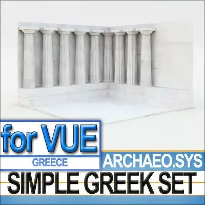 Simple Greek Environment 3D model