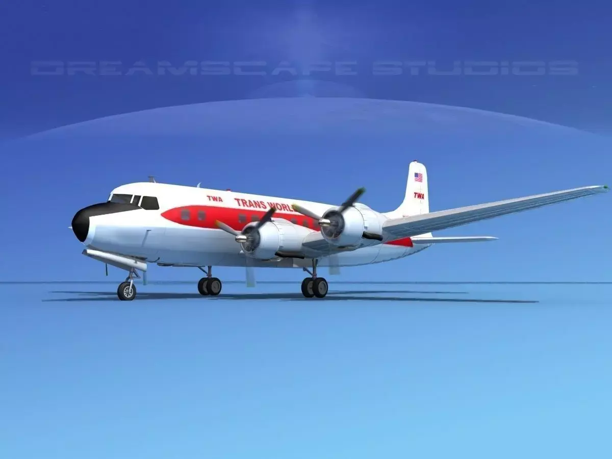Douglas DC-6 Trans World Airlines 3D model