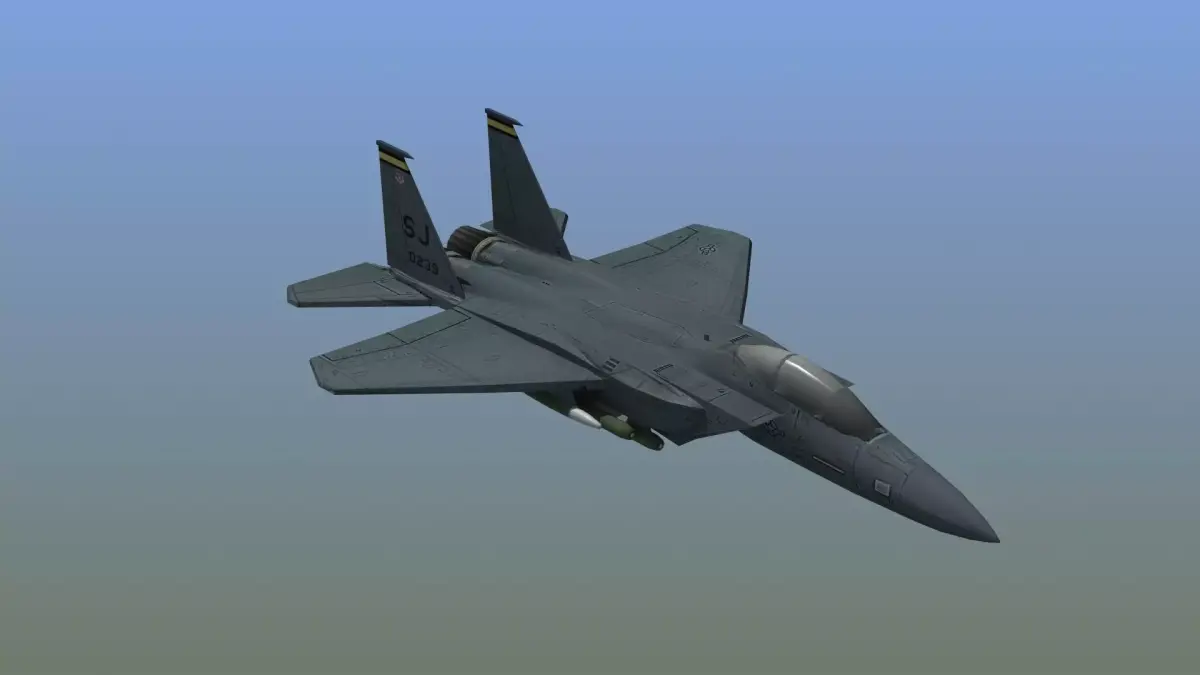 F15E Strike Eagle Low-poly 3D model